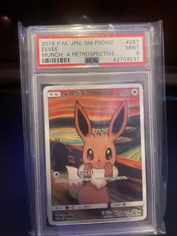 2018 Eevee Scream Munch A Retrospective Promo 287/SM-P Pokemon Japanese PSA 9 - Image 1