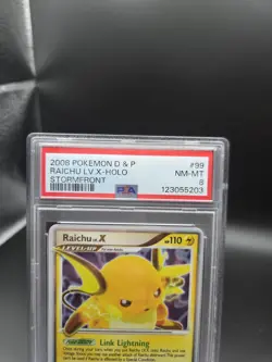 2008 Pokemon D & P Stormfront Raichu Lv. X Holo 99/100 PSA 8 NEAR MINT - MINT - Image 2