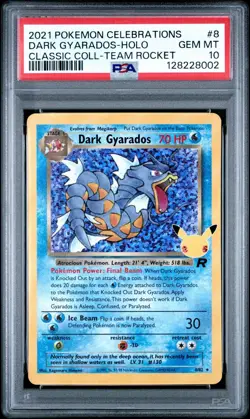 2021 POKEMON CELEBRATIONS CLASSIC COLLECTION #8 DARK GYARADOS-HOLO PSA 10 - Image 1