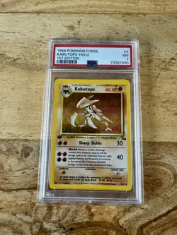 Pokemon Fossil 9 Kabutops Holo Rare - 1st Edition - PSA 7 Near Mint - Image 1