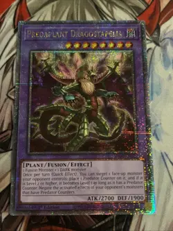 YUGIOH PREDAPLANT DRAGOSTAPELIA RA01-EN027 QUARTER CENTURY SECRET RARE U.S PRINT - Image 1