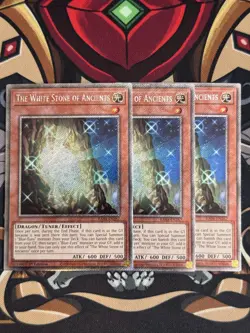 YUGIOH THE WHITE STONE OF ANCIENTS PLATINUM SECRET RARE NM x3 PLAYSET RA04-EN267 - Image 1