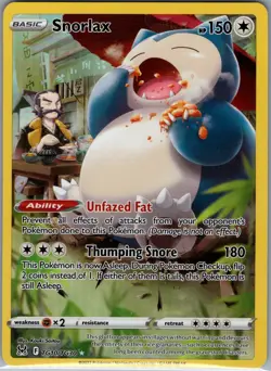 Snorlax TG10/TG30 SWSH11: Lost Origin Trainer Gallery - Pokemon Card - NM - Image 1