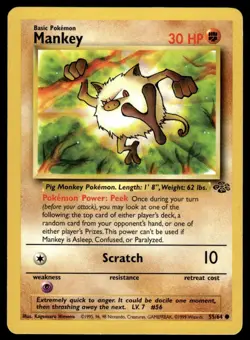 1st Edition Mankey 55/64 | Pokemon Card | Vintage Jungle Set | NM - Image 1