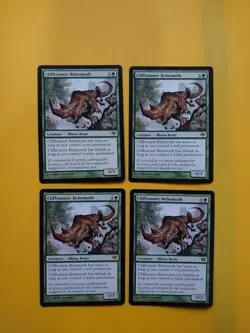 Cliffrunner Behemoth playset 4 Magic the Gathering Card.Rare Rhine Beast Conflux - Image 1