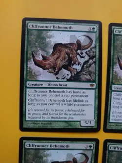 Cliffrunner Behemoth playset 4 Magic the Gathering Card.Rare Rhine Beast Conflux - Image 4