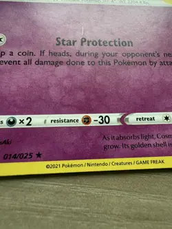 Pokemon TCG Cosmoem Celebrations Holo Rare Card 014/025 - Image 3