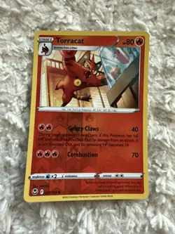 🚀Torracat 031/195 Reverse Holo Silver Tempest Pokemon Cards - Image 1