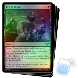 FOIL LIVELY DIRGE X4 Outlaws Of Thunder Junction OTJ Magic MTG MINT CARD - Image 1