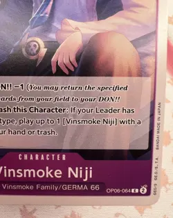 ✨1c Start✨ Vinsmoke Niji OP06-064 C One Piece Trading Card Game 🪭 - Image 5
