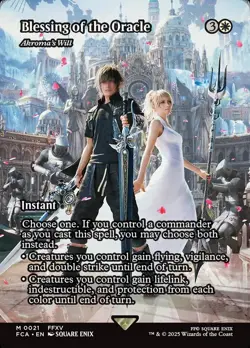 MTG - Blessing of the Oracle - Fanart Foil Final Fantasy - EDH / Playtest - Image 1