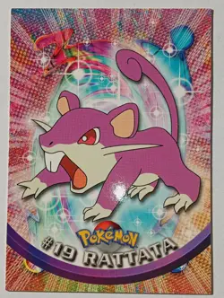 Pokemon Topps - Rattata #19 (Black Logo) - TV Animation Edition - LP - Image 1