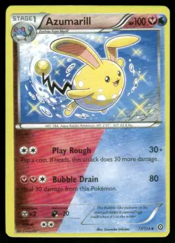 Azumarill 77/114 Uncommon Normal LP Pokemon XY - Steam Siege - Image 1