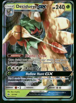 Decidueye GX 12/149 Ultra Rare Holo NM Pokemon SM Base Set - Image 1
