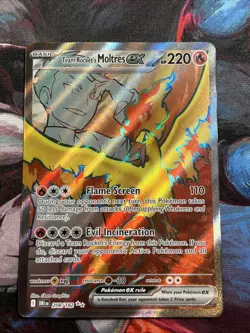 Team Rocket's Moltres ex 208/182 Sv10 Destined Rivals FA 2025 Pokemon Holo - Image 1