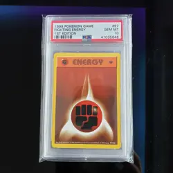 1. Edition SHADOWLESS Pokemon Base Set PSA 10 GEM MINT Fighting / Kampf Energy - Image 1