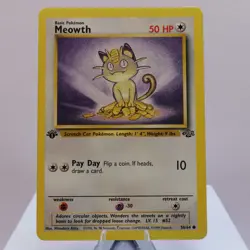 Pokemon TCG - Meowth 56/64 Jungle Common 1st Edition WOTC 1999 - MP - Image 2