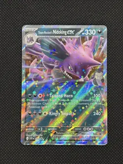 Pokemon TCG TEAM ROCKET’S NIDOKING EX 217 Black Star Promo SV Destined Rivals - Image 1