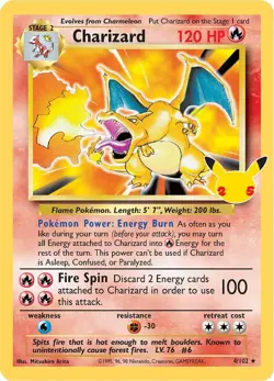 Charizard 4/102 Celebrations: Classic Collection Holo for sale online - Image 2