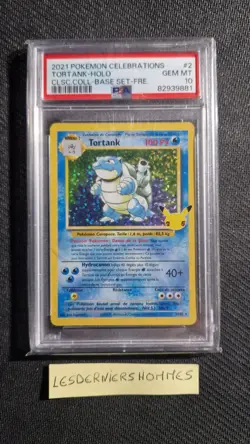 Carte Pokemon "Tortank 2/102" Celebrations 25 ans FR - Gradee PSA 10 GEM MINT ⭐ - Image 1