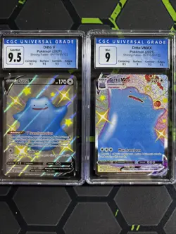Pokemon Shining Fates Ditto V Cgc 9.5 Ditto Vmax Cgc 9 - Image 1