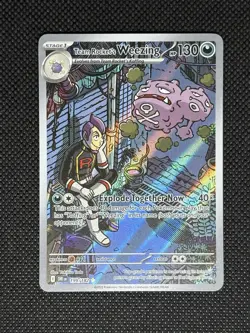 Pokemon TCG TEAM ROCKET’S WEEZING 199/182 SV Destined Rivals Illustration Rare - Image 1