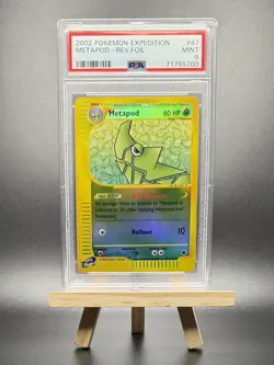 2002 POKEMON METAPOD REVERSE REV HOLO FOIL #87 E-SERIES EXPEDITION PSA 9 WOTC - Image 1