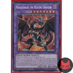 Yugioh Masquerade the Blazing Dragon RA02-EN022 Secret Rare 1st Edition NM - Image 1