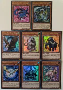 YuGiOh Rainbow Dragon + Original 7 Crystal Beasts Ultra Rare Set - Image 1