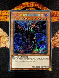 YUGIOH • RED EYES DARKNESS DRAGON • SECRET RARE • SGX3-ENB01 • 1st EDITION • NM - Image 1