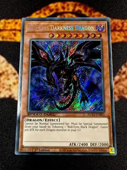 YUGIOH • RED EYES DARKNESS DRAGON • SECRET RARE • SGX3-ENB01 • 1st EDITION • NM - Image 2
