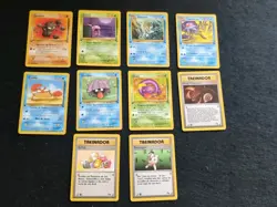 10 Portuguese Pokemon Cards fossil 1st Edition Reciclagem Sr. Fuji Vintage - Image 1