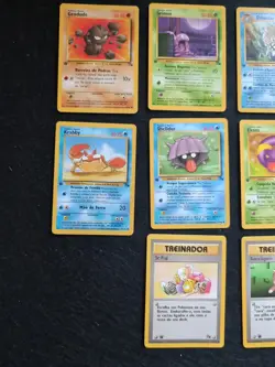 10 Portuguese Pokemon Cards fossil 1st Edition Reciclagem Sr. Fuji Vintage - Image 2