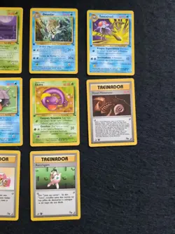 10 Portuguese Pokemon Cards fossil 1st Edition Reciclagem Sr. Fuji Vintage - Image 3