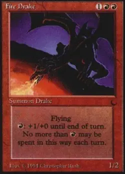 Fire Drake ~ Moderately Played The Dark MTG Magic UltimateMTG Red Card - Image 1