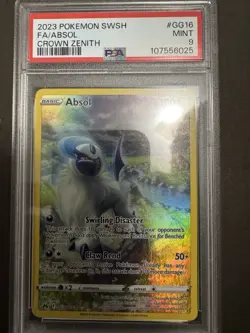 Pokemon TCG Absol Crown Zenith: Galarian Gallery Holo Rare Card GG16/GG70 PSA 9 - Image 1