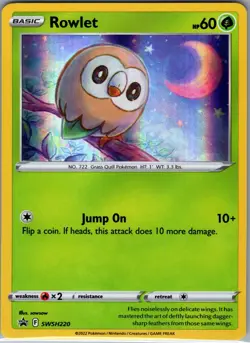 Rowlet - SWSH220 Holo Sword & Shield Promo Cards - Pokemon Card - NM - Image 1