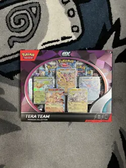 Pokemon Tera Team Premium Collection 9 TCG Booster Packs 5 Promo Cards Mewtwo EX - Image 1