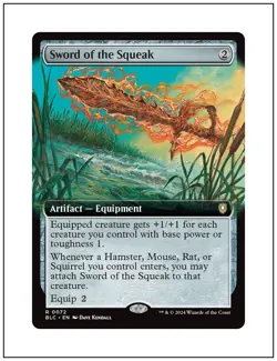 1x Sword of the Squeak, Extended Art, Bloomburrow, MTG NM - Image 1