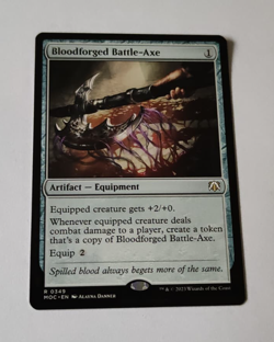 MtG Bloodforged Battle-Axe (MOC-0349) Rare English MINT - Image 1