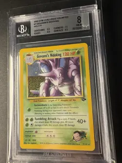 2000 Pokemon Gym Challenge Unlimited Giovanni's Nidoking 7/132 Holo BGS 8 NM-MT - Image 2