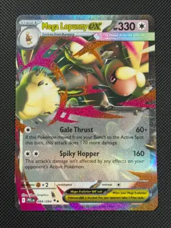 Mega Lopunny ex 084/094 Pokemon Card Mega Phantasmal Flames Holo Rare - Image 1