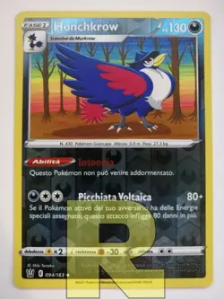 Honchkrow R Stili Di Lotta 094/163 R Reverse Holo Foil R Pokemon R Italiano - Image 1