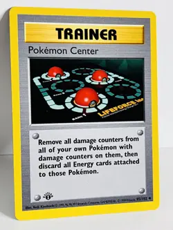 POKEMON CARD WOTC 1999 BASE SET 1ST EDITION POKEMON CENTER TRAINER 85/102 - Image 2