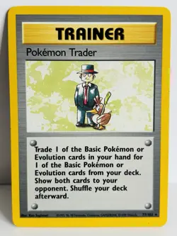 Pokemon Trader 77/102 Base Set Rare Trainer - WOTC Pokemon Card - Image 1