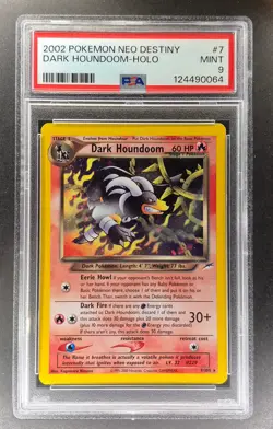 PSA 9 Dark Houndoom 7/105 Neo Destiny 2002 Holo Rare Pokemon MINT 064 - Image 1