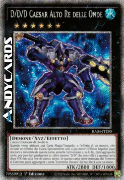 D/D/D CAESAR ALTO RE DELLE ONDE • Segreta Platino • RA04 IT290 • 1Ed • Yugioh! - Image 1