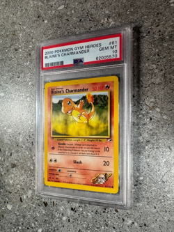 Pokemon TCG Cards Blaine's Charmander 61/132 Gym Heroes PSA 10 GEM MINT - Image 4