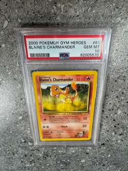 Pokemon TCG Cards Blaine's Charmander 61/132 Gym Heroes PSA 10 GEM MINT - Image 5