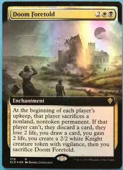 Doom Foretold (Extended Art) FOIL Throne of Eldraine NM CARD (199906) ABUGames - Image 1
